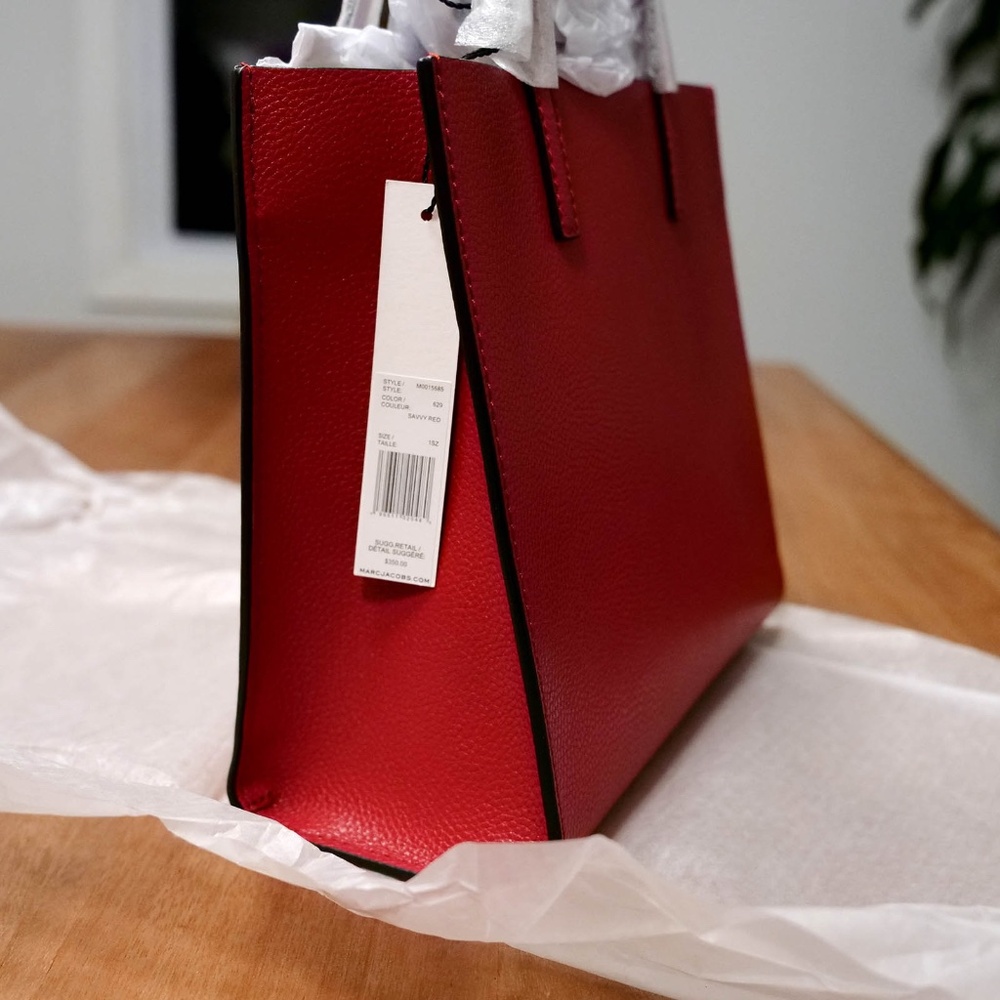 Marc Jacobs Savvy Red Small Leather Tote — NWT - Picture 4 of 6